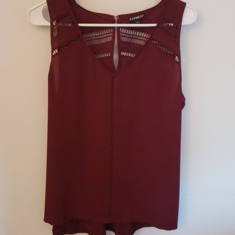 Burgandy dressy tank top